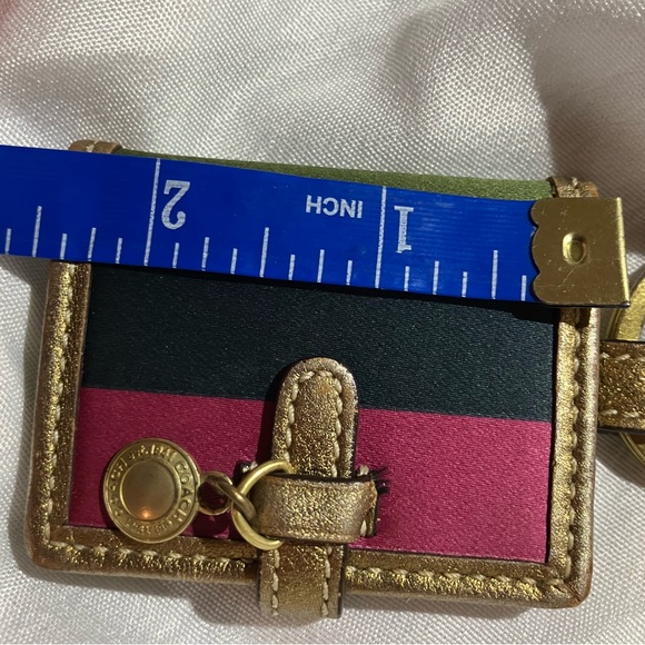 RARE Coach Legacy Stripes Photo Keychain - Picture 9 of 10